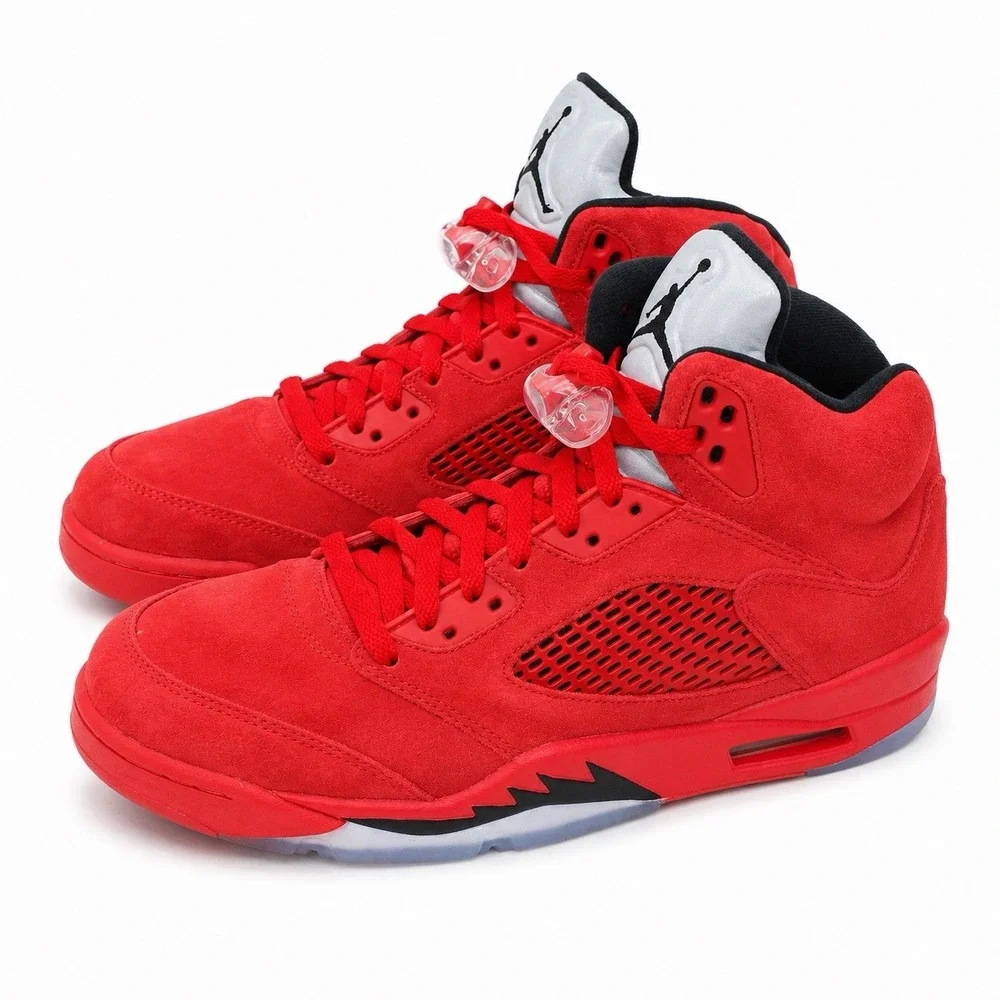 Jordan 5 Retro Red Suede University Red Black 136027-602 Men's Size 9 Sneakers